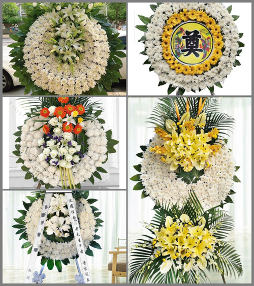 山东济宁梁山县梁山街道前码头村花圈速递